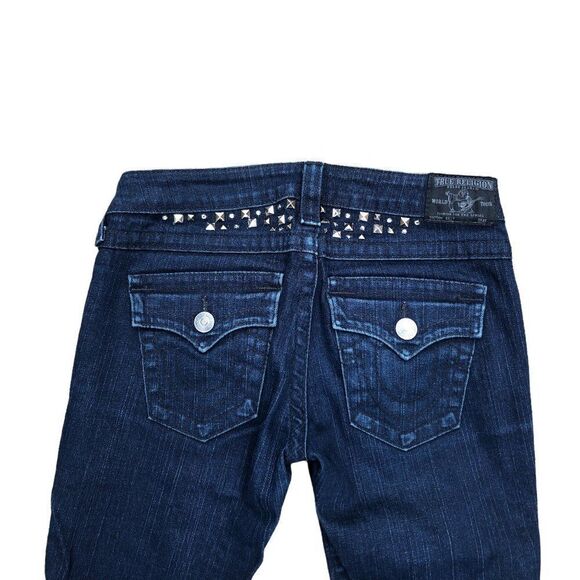 TRUE Religion Jeans Size 26 BILLY Blue Gem Stone - Picture 8 of 8